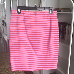 J.CREW striped pencil skirt